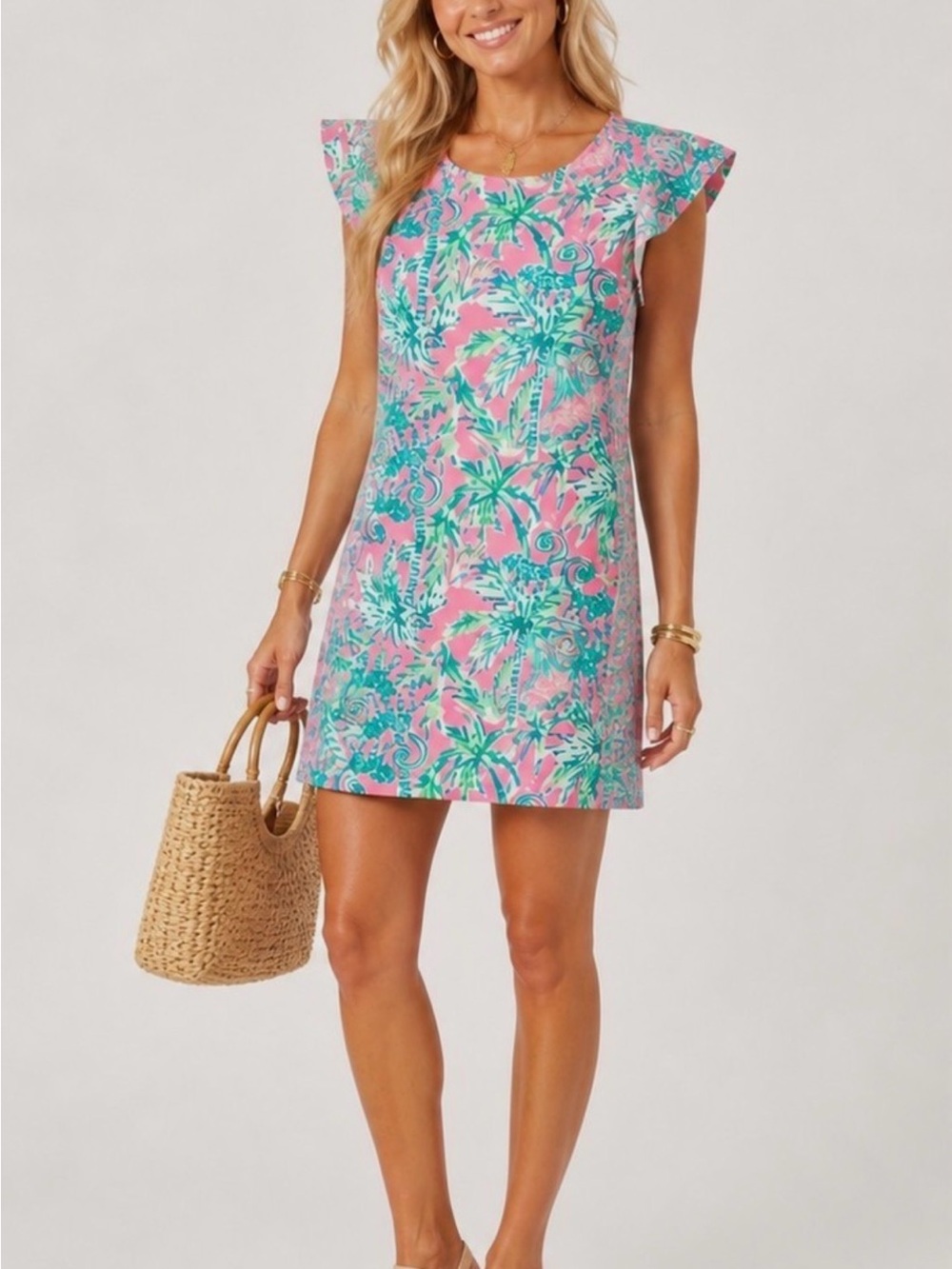 Lilly Pulitzer Adda Romper in Prosecco Pink Hanging Around